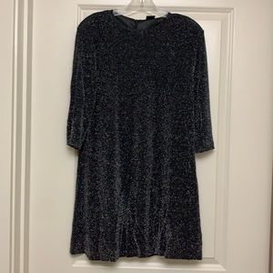 zara black shimmery party dress